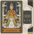 Catalyst's High Priestess tarot card, depicting herself