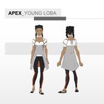 Concept art of young Loba.[12]