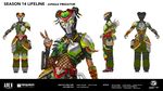 Concept art for Lifeline's Healing Huntress skin by Gadget-Bot Productions.[14]